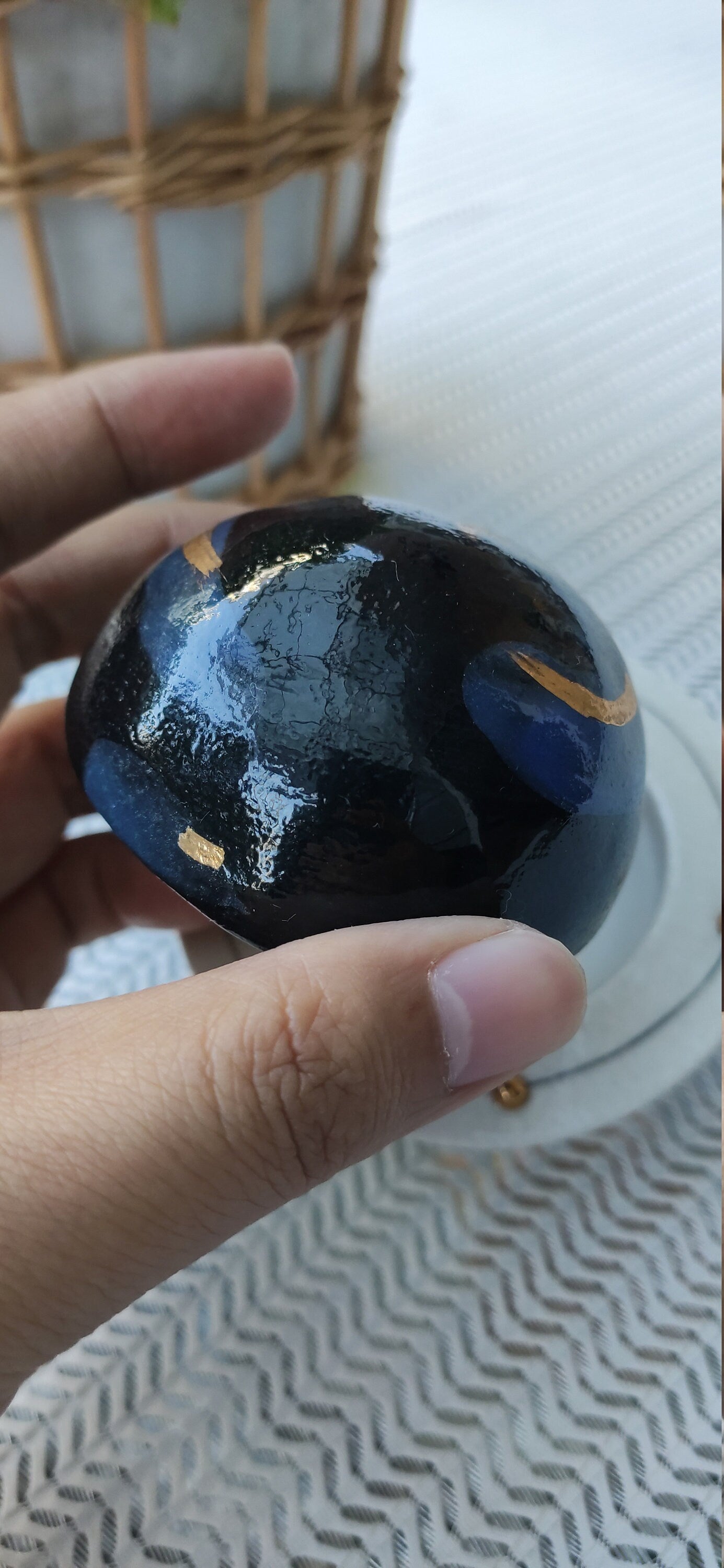 Putogn! Ceramic Planet with Satellite Belt – Handmade Space-Inspired Decor for Astronomy Lovers & Modern Homes!