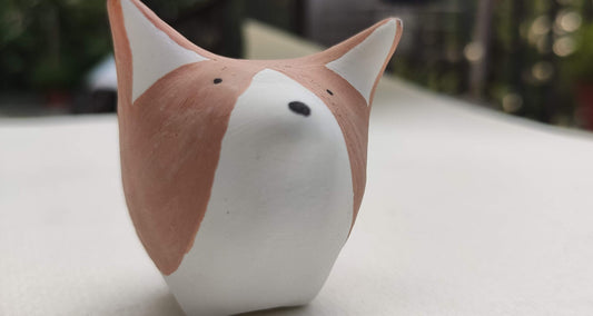 Putogn! Ceramic Mini Corgi Figurines – Handmade Rustic Dog Decor for Corgi Lovers & Nature-Inspired Homes!