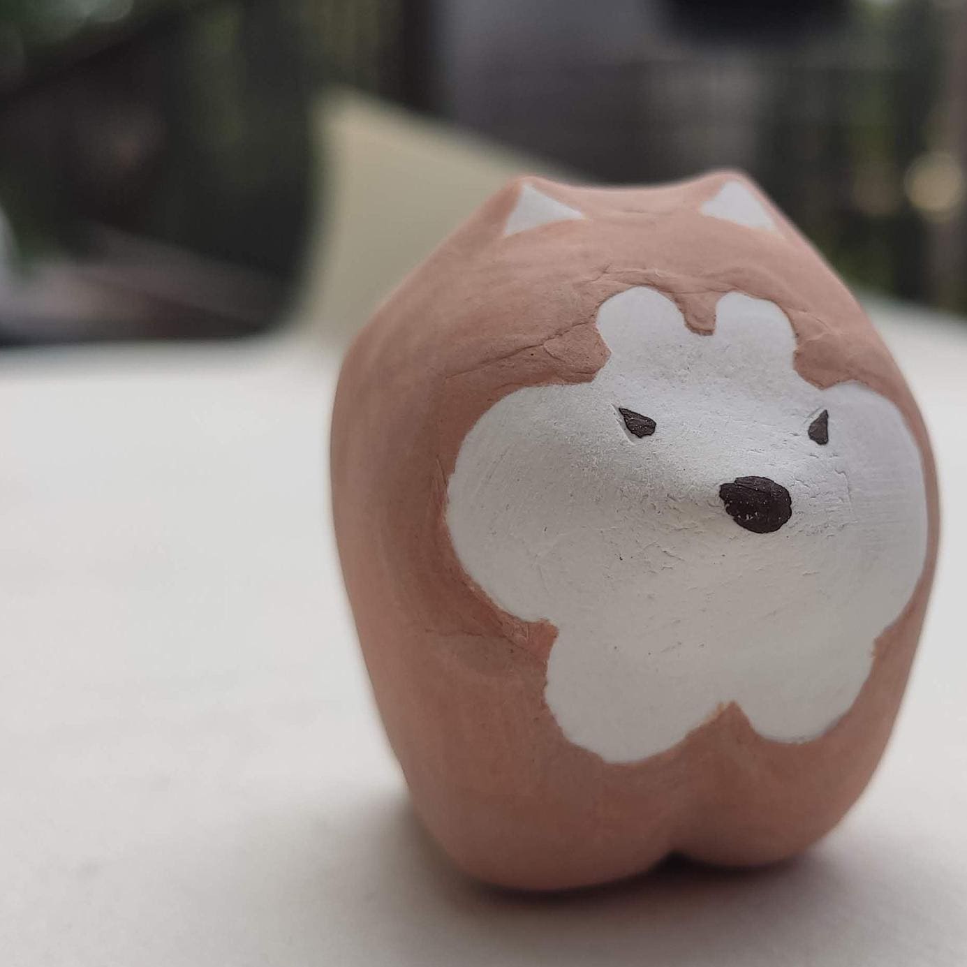 Putogn! Quirky Ceramic Mini Shiba Inu Figurines – Handmade Rustic Pet Dog Decor for Animal Lovers & Nature-Inspired Homes!