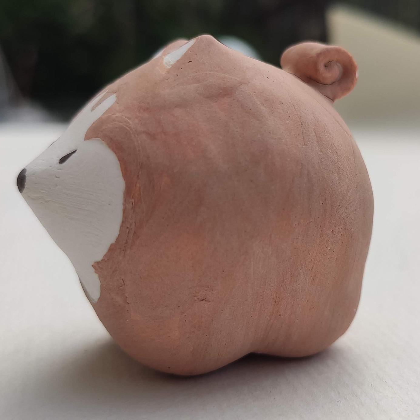 Putogn! Quirky Ceramic Mini Shiba Inu Figurines – Handmade Rustic Pet Dog Decor for Animal Lovers & Nature-Inspired Homes!